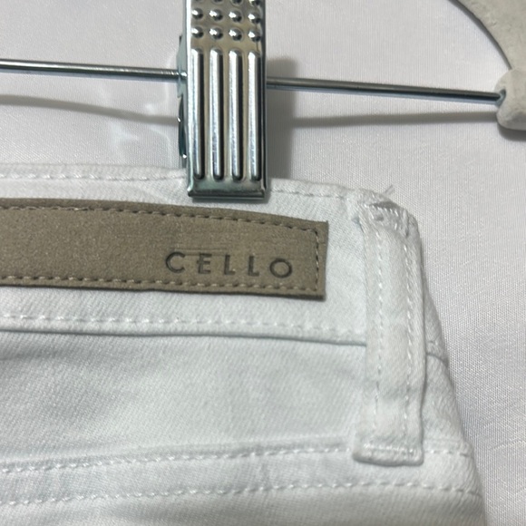 Cello White Cropped Ankle Jeans with Frayed Hem - Picture 9 of 11